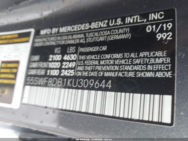 2019 MERCEDES-BENZ C 300 55SWF8DB1KU309644 Photo 8