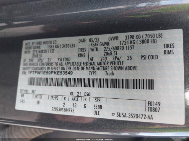 2023 FORD F-150 1FTFW1E59PKE53549 Photo 8