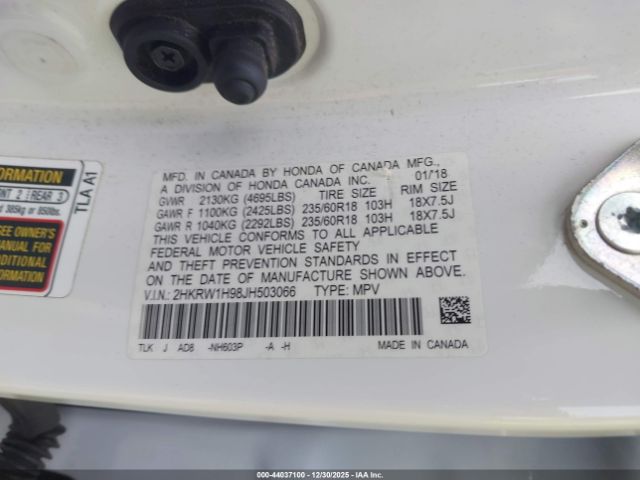 2018 HONDA CR-V 2HKRW1H98JH503066 Photo 8