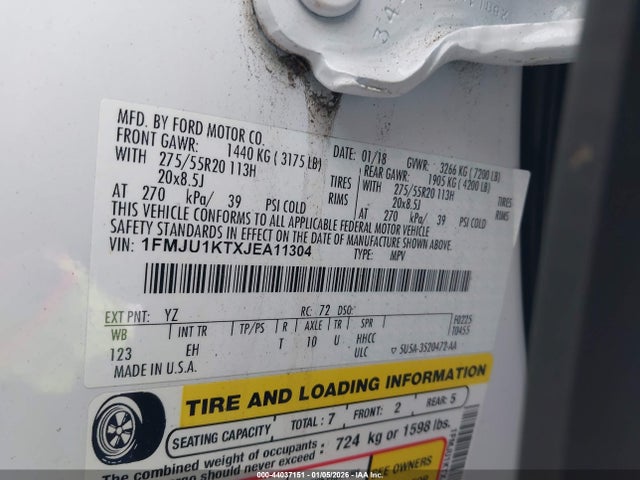 Ford Expedition Limited 2018 1FMJU1KTXJEA11304 Image 9