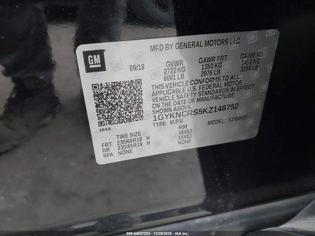 2019 CADILLAC XT5 1GYKNCRS5KZ148752 Photo 8