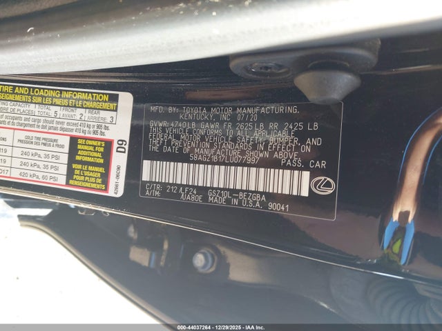 2020 LEXUS ES 350 58AGZ1B17LU077997 Photo 8