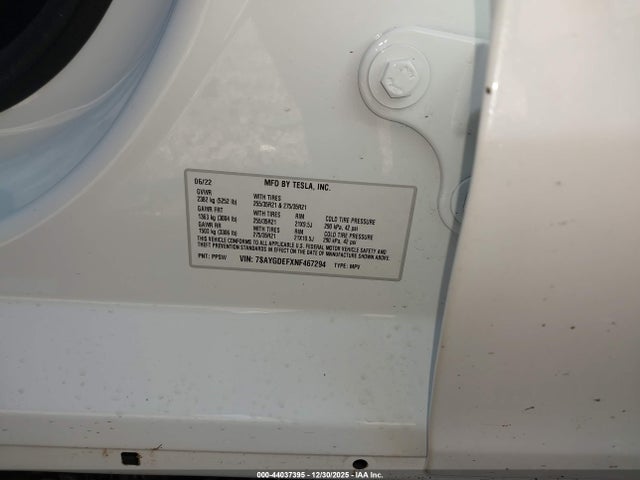 2022 TESLA MODEL Y 7SAYGDEFXNF467294 Photo 8