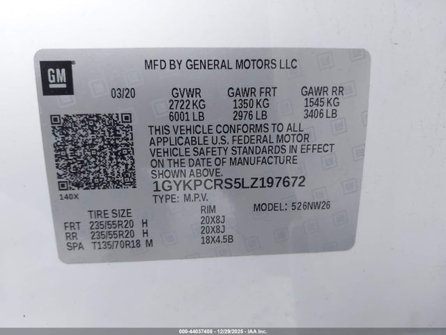 2020 CADILLAC XT6 1GYKPCRS5LZ197672 Photo 8