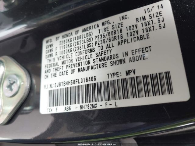 2015 ACURA RDX 5J8TB4H58FL016406 Photo 8