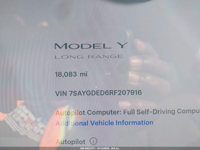 2024 TESLA MODEL Y 7SAYGDED6RF207916 Photo 6