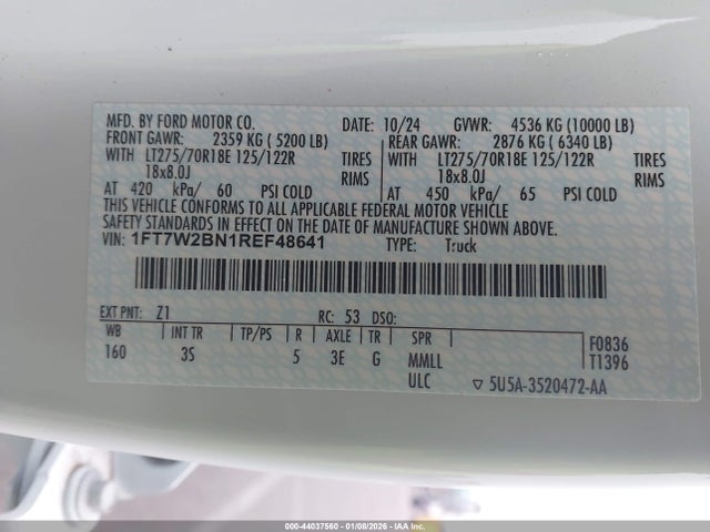 Ford F-250 Xlt 2024 1FT7W2BN1REF48641 Image 9