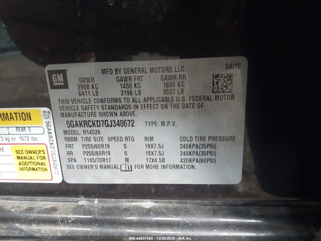 5GAKRCKD7GJ340672 Buick Enclave Premium