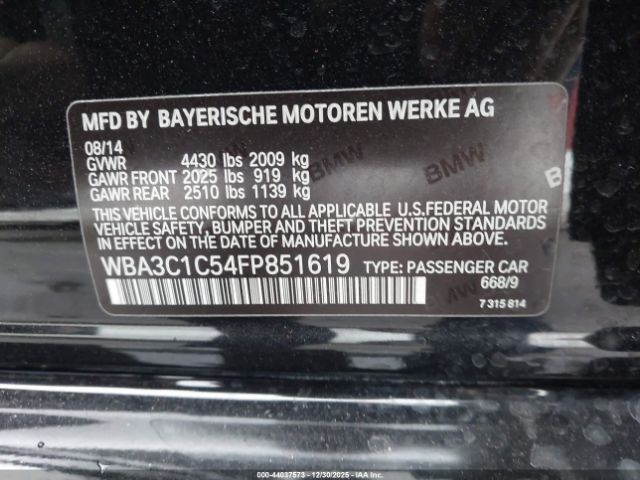 2015 BMW 328I WBA3C1C54FP851619 Photo 8