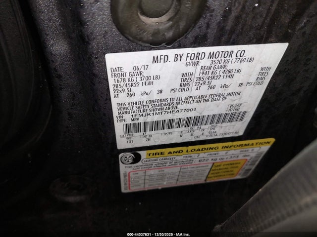 2017 FORD EXPEDITION EL 1FMJK1MT7HEA77001 Photo 8