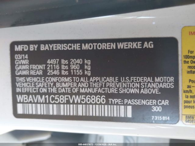 2015 BMW X1 WBAVM1C58FVW56866 Photo 8