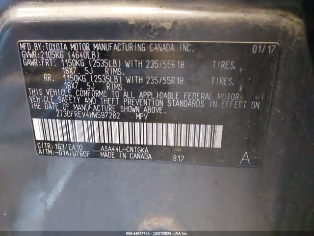 Toyota Rav4 Limited 2017 2T3DFREV4HW597282 Image 9
