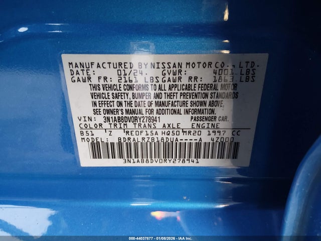 Nissan Sentra Sr Xtronic Cvt 2024 3N1AB8DV0RY278941 Image 9