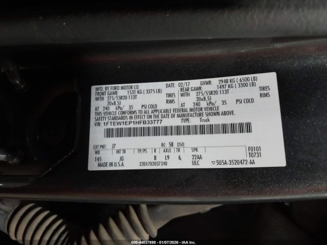 2017 FORD F-150 1FTEW1EP1HFB33777 Photo 8