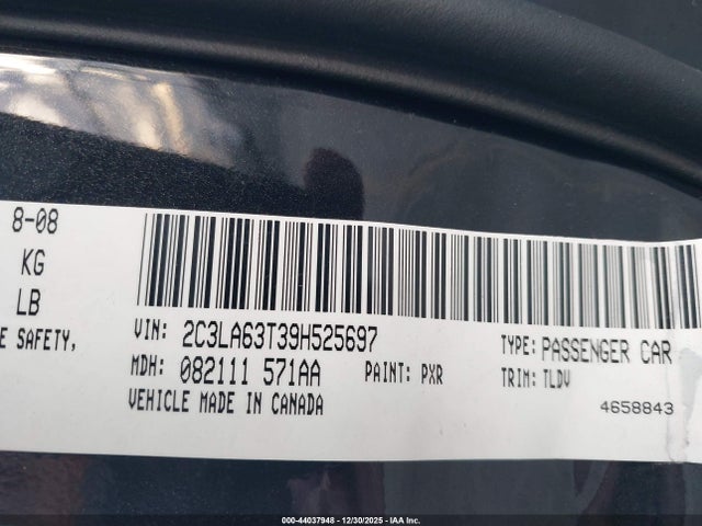 2009 CHRYSLER 300C 2C3LA63T39H525697 Photo 8