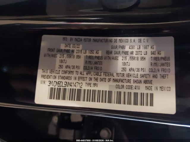 3MVDMBDL9NM414712 Mazda Cx-30 Premium