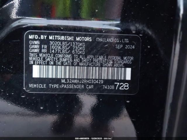 2024 MITSUBISHI MIRAGE ML32AWHJ2RH030429 Photo 8