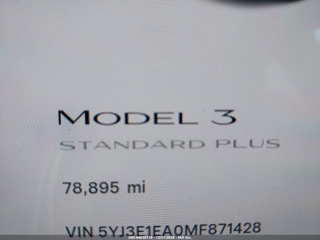 Tesla Model 3 Standard Range Plus Rear-wheel Drive 2021 5YJ3E1EA0MF871428 Image 16