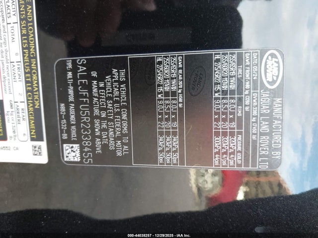 SALEJFFU5R2338455 Land Rover Defender 130 P300 S