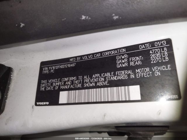 2013 VOLVO S60 YV1612FH0D1216487 Photo 8