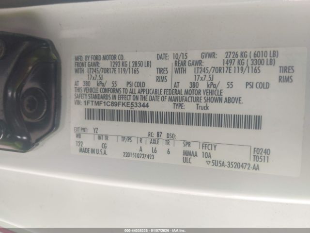 2015 FORD F-150 1FTMF1C89FKE53344 Photo 8