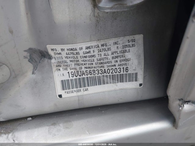 2003 ACURA TL 19UUA56833A020316 Photo 8