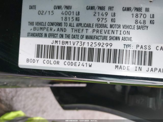 2015 MAZDA MAZDA3 JM1BM1V73F1259299 Photo 8