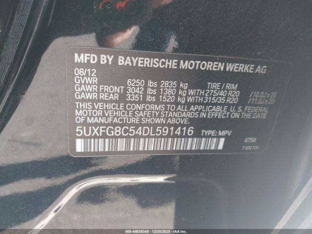 2013 BMW X6 5UXFG8C54DL591416 Photo 8