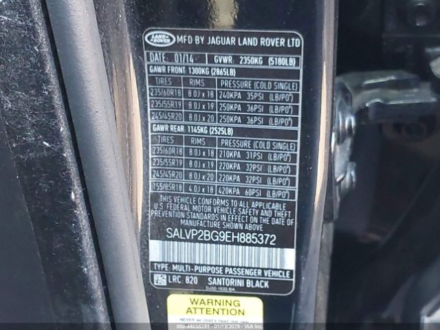 2014 LAND ROVER RANGE ROVER EVOQUE SALVP2BG9EH885372 Photo 8