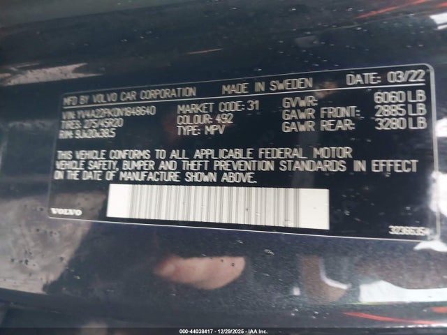 2022 VOLVO XC90 YV4A22PK0N1848640 Photo 8