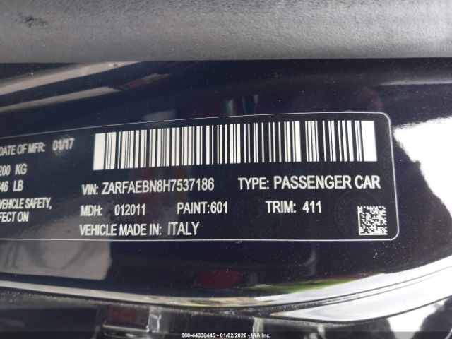 2017 ALFA ROMEO GIULIA ZARFAEBN8H7537186 Photo 8