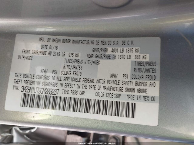 2016 MAZDA MAZDA3 3MZBM1U79GM283237 Photo 8