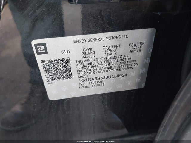 2018 CHEVROLET VOLT 1G1RA6S53JU158934 Photo 8