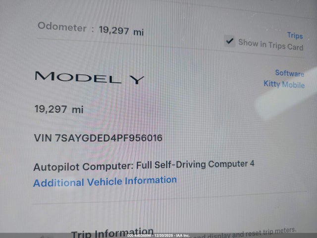Tesla Model Y Rwd 2023 7SAYGDED4PF956016 Image 14