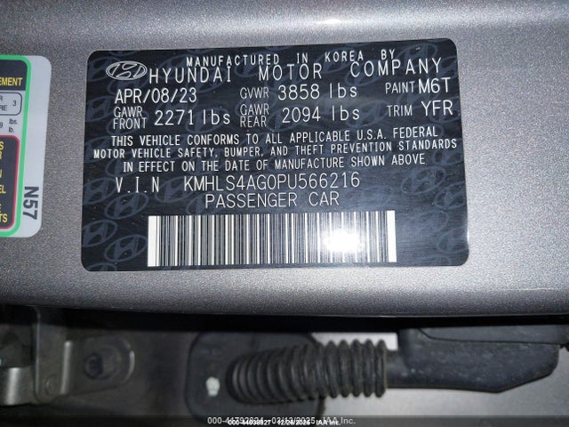 2023 Hyundai Elantra Sel მანქანა იყიდება აუქციონზე, vin: KMHLS4AG0PU566216, აუქციონის ნომერი: 44038827