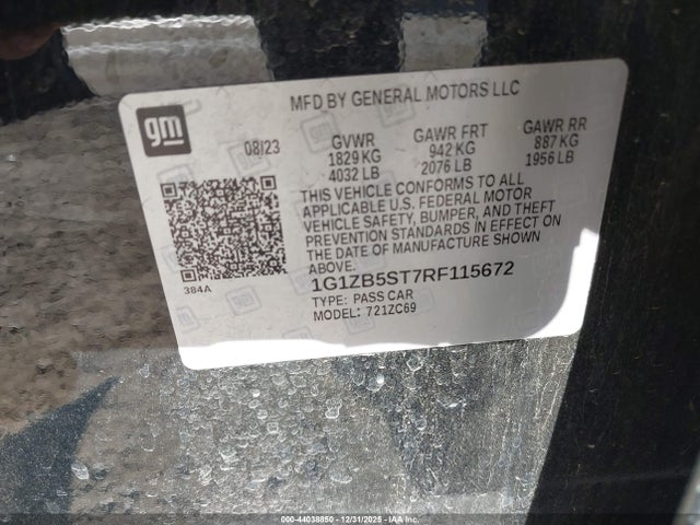1G1ZB5ST7RF115672 Chevrolet Malibu Fwd Ls