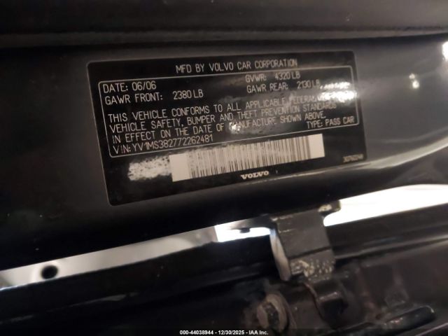 2007 VOLVO S40 YV1MS382772262481 Photo 8