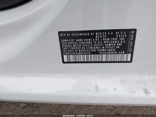 3VW5X7BU9SM089526 Volkswagen Jetta 1.5t S