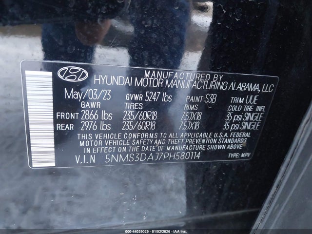 Hyundai Santa Fe Sel 2023 5NMS3DAJ7PH580114 Image 9