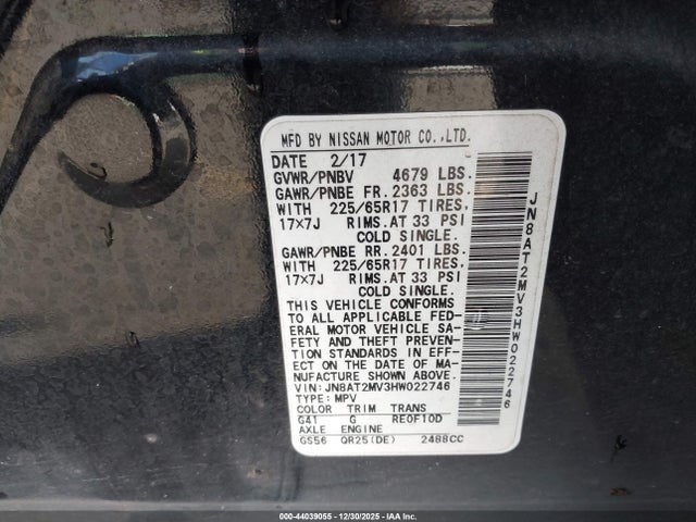 2017 NISSAN ROGUE JN8AT2MV3HW022746 Photo 8