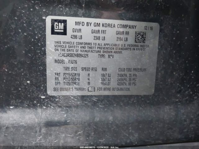 2017 BUICK ENCORE KL4CJASB2HB094326 Photo 8