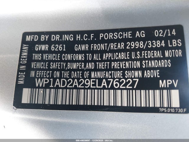 2014 PORSCHE CAYENNE WP1AD2A29ELA76227 Photo 8