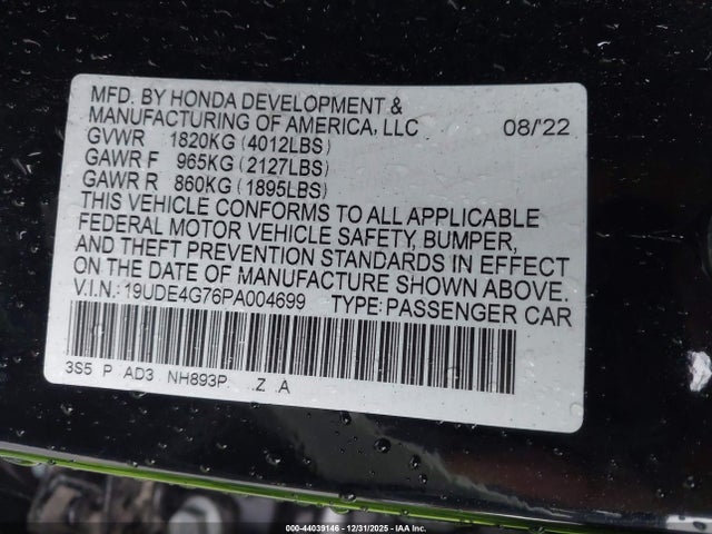 19UDE4G76PA004699 Acura Integra A-spec Technology