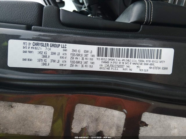 1C4RJFBG1EC565557 Jeep Grand Cherokee Limited