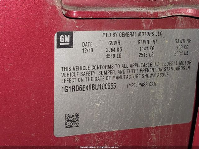 2011 CHEVROLET VOLT 1G1RD6E40BU100565 Photo 8