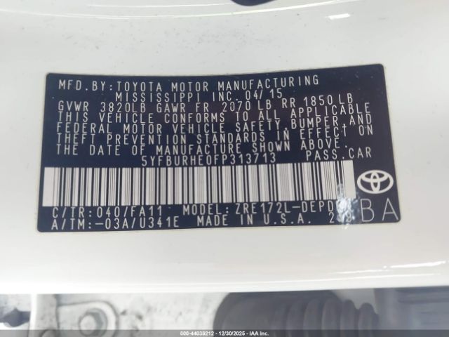 2015 TOYOTA COROLLA 5YFBURHE0FP313713 Photo 8