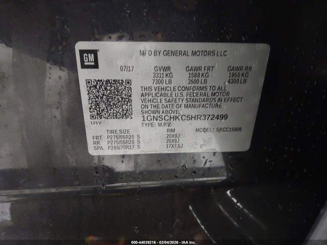 Chevrolet Suburban Lt 2017 1GNSCHKC5HR372499 Image 9
