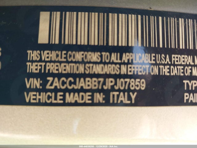 Jeep Renegade Latitude Fwd 2018 ZACCJABB7JPJ07859 Image 9