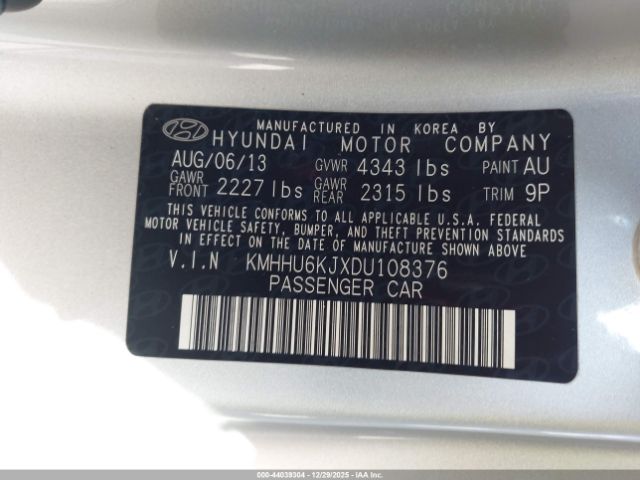 2013 HYUNDAI GENESIS KMHHU6KJXDU108376 Photo 8