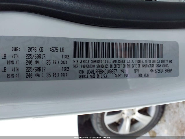1C4NJRFB8HD100657 Jeep Patriot High Altitude 4x4